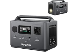 AFERIY Generateur Electrique Portable 400W, Station Solaire Portable 400W/256Wh, Batterie Nomade avec CA 220-240V, Ports USB, UPS, Generateur Pour Tous Vos Besoins Électriques