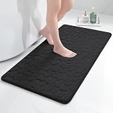 chakme Non-Slip Bath Mat 60 x 120 cm Black Bathroom Rug