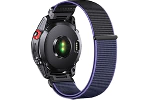 ANBEST 22mm Pulsera de Nylon Anular para Fenix 7/Fenix 6/Fenix 5 Correa, Brazalete de Velcro Seca Ultraligera para Fenix 6 Pro/EPIX 2/Forerunner 955/945/935 Smart Watch