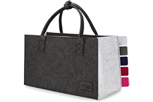 smøla Filztasche - Einkaufstasche faltbar I Innenfach mit Reißverschluss I Tragetasche Henkeltasche Markttasche, Filz Tasche Shopping-Bag