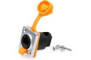 SZRMCC Connecteur RJ45 à Montage sur Panneau Cat5e RJ45 Ethernet Femelle LAN Module cloison Coupleur IP65 Connecteur étanche avec Bouchon Anti-poussière