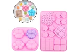 GDVONE 2 Pezzi Stampi in Silicone per Cottura Gelatina Cioccolato Cubetti di Ghiaccio Sapone Aromaterapia Stampi Artiglio di Gatto