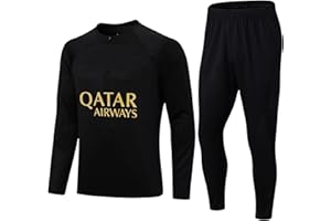 YIWAWQIAN PSG Tracksuit for Kids/Adults 2PC Football Training Uniform and Pant,Paris Football Tracksuit, Men's Suit, Jogging Suit, Sports Suit, Running Suits for Football Uniforms