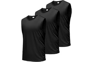 Boyzn Camiseta de tirantes para hombre, paquete de 3 unidades, para entrenamiento, fitness, culturismo, secado rápido, sin mangas, chaleco para hombre