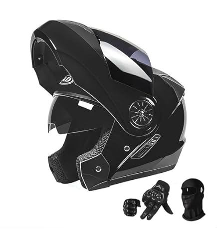 Casco Moto Visera Negra N/A Casco Integral Para Moto Mujer Con