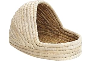 ＡＷＨＡＯ Paja Tejida a Mano Nido de Hámster Cueva Conejo Hierba Casa Cama Jaula Nido