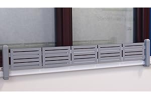 GREEN CREATIONS Set básico Masu, sujeta macetas Ventana alféizar Ventana Exterior, Carril telescópico 78-140cm, sin taladar, Soporte anticaida de jardineras y macetas, Soporte para maceteros (señal Gris, Moderno)