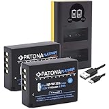 PATONA Platinum NP-W126s NP-W126 Akku-Pack für Fuji mit Mini LCD DUAL Ladegerät (USB)