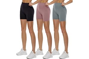 TNNZEET 3er Pack Radlerhose Damen High Waist Sommer Shorts Blickdicht Kurze Sporthose Leggings Hotpants Unter Kleider für Sport Yoga
