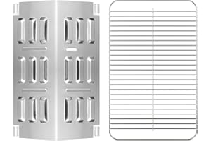 EasiBBQ 9201 Stainless Steel Flavorizer Bar and 80631 Stainless Steel Grill Grate, Flavorizer Bar for Weber Go-Anywhere Gas Grill, Grill Grate for Weber Go-Anywhere Gas and Charcoal Grill