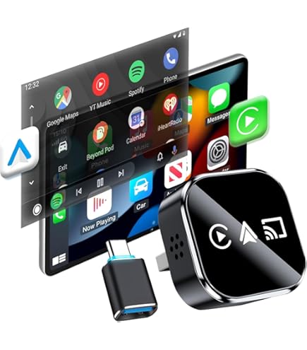 Draadloze auto-adapter voor I en Android, Euakee Mini en snel, plug & play, verander bekabelde auto's in de fabriek in een draadloze dongle