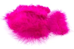 CREATIVERY 20 piume di psillio 8-12 cm (fucsia/magenta 183D), piume di marabu, piume decorative, piume decorative