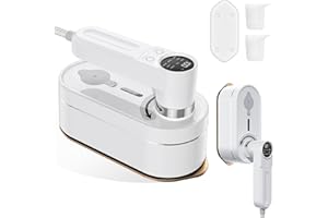 ONIHAN Travel Steamer for Clothes,240V Portable Travel Iron Steam Mini,2 in 1 Clothes Steamer Handheld,0.9 kg Garment Steamer (White)