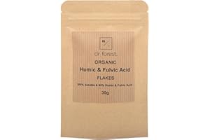 Organic Humic & Fulvic Acid by Dr Forest. 100% Soluble. 50% Humic Acid & 30% Fulvic Acid. Soil Conditioner. OMRI Organic Certified. (80g)