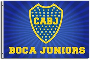 BOCA JUNIORS no!no! Bandiera con 2, Occhielli Unisex-Adulto, Blu, 150 x 90 cm