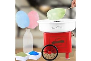 ‎XUANYU Zuckerwattemaschine Elektro 220V/ 500W, Baumwoll Süßigkeitenmaschine für Zuhause, Rot