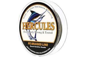 HERCULES Braided Fishing Lines 8 Strands 100m-2000m 10lb-300lb Super Strong PE Fishing Wire 109-2187 Yards Multifilament Fishing Line for Saltwater & Freshwater Fishing
