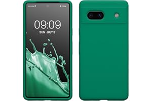 kwmobile Carcasa Compatible con Google Pixel 7a Funda - Case TPU y Silicona antigolpes - Apto Carga inalámbrica - Verde Esmeralda