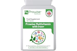 ‎PH PROWISE HEALTHCARE Multivitamin & Eisen 180 Tabletten (6 Monate Dosis) Immununterstützung - One A Day Multivitaminpräparat - UK Hergestellt | GMP-Standards von Prowise Healthcare - Geeignet für Vegetarier