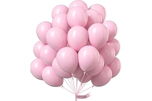 PartyWoo Pastel Pink Balloons, 100 pcs 10 Inch Pink Balloons, Baby Pink Balloons for Balloon Garland Balloon Arch as Birthday Party Decorations, Wedding Decorations, Baby Shower Decorations, Pink-Q05