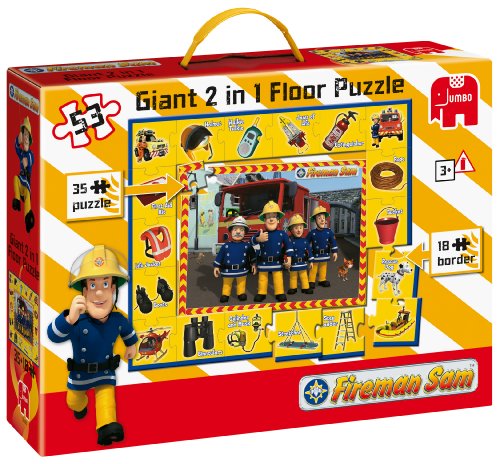Fireman Sam 2 in 1 Giant Activity Floor Puzzle (53 Pieces)