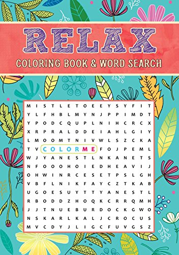 Relax Coloring Book & Word Search