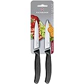 Victorinox kitchen knife Swiss Classic knife 1 wave Plus 1 normal Black blister Length: 10 cm, 6.7793.b