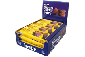 BETT'R GUILT FREE Bett’r Bio Almond butter cups. 100% Vegan, Gluten free and Lactose free - 12 x 39 g
