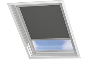 RAAMDECORATIE Radeco® Tenda per finestra da tetto - Oscurante - Grigio scuro - Compatibile con Velux: M04/304/1