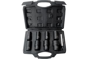 TONGBOKE 9-Pack Nut Extractor Kit, Screw Nut Extractor, Wheel Lock Removal Kit Hardware Tools for Removing Damaged, Dead, Rusty, Round Bolts, Nuts and Screws