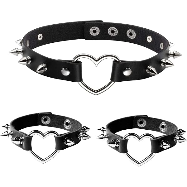 Collier Punk Gothique En Cuir Avec Dentelle - Choker Réglable 34-38 Cm - Pour Homme Et Femme - Style Rock