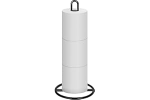 Toilet Roll Holder Free Standing, OBODING, Black Toilet Paper Holder Stand for Storing 3 Rolls of Toilet Papers (Black)