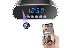 Tebetu Mini Telecamera Spia HD 1080p, WiFi Dual Band (2.4G/5G) con Audio, Visione Notturna IR & Rilevamento Movimento - Microcamera Nascosta per Baby Monitor, Casa e Ufficio