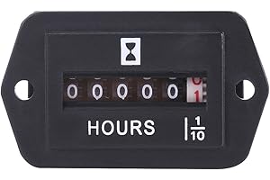 Qiilu DC 6-80V Compteur-tour Numérique Tachymétrique Mécanique pour Moteur à Essence Diesel Générateur de moteur Bateau[HM002]