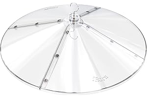 iBorn Baffles for Bird Feeders, 19.5” Oversized Bird Feeder Cover For Rain Guard, Bird Feeder Squirrel Guard, Full Protection for Feeders for Outdoors, Chew-Proof PC, Pack of 1, Transparent