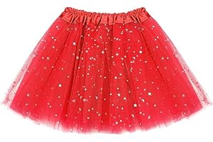 MUNDDY® - Tutu Elastico Tul 3 Capas 28 CM de Longitud para niña Bebe Distintas Colores con Estrella Falda Disfraz Ballet