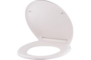 NT NOYON & THIEBAULT Abattant WC blanc universel clipsable/nettoyage facile - lunette de toilettes Thermodur frein de chute forme O NOYON & THIEBAULT