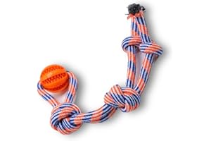 BELCKA LTD BEST CARE FOR YOUR HOME Belcka- Dog Rope Toy for Large Dogs- Durable Dog Tug Toy- Knot Rope Toys for Chewers- Dog Ball on a Rope- Indestructible Dog Toys- Medium, Small Breeds- Dog Frisbee- Dog Birthday