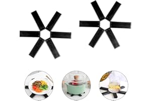 Cyleibe 2pcs Foldable Trivet, Heat Resistance Trivet, Hot Pot Stand, Silicone Non-Slip Heat Insulation Hot Pot Holder