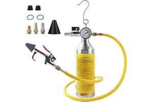 LUTIFIX AC Flush Kit, A/C Air Conditioner System Flush Canister Kit Clean Tool Set with Pressure Regulation and Real-time Monitoring Function AC Flush Gun for Air Conditioner Pipe, Fuel Pipe etc.