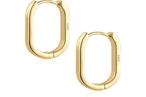 KISSPAT Chunky Gold Silver Hoop Earrings for Women, 14K Gold Large Thick Hoops Hypoallergenic Trendy Lightweight Hoop Earrings Jewelry Gift