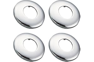 Hugwish Rosace Mitigeur Douche Acier Inoxydable (3/4) Ø 27 mm x Ø 75 mm x hauteur 15 mm 4pcs, Rosace Robinet, Garniture Pour Robinet De Douche Muraux (4, 75x15mm Argent)