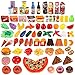 Produktbild JamBer Küchenspielzeug,139 Teile Plastik Essen Spielzeug Obst Gemüse Ebensmittel Küche Kinder Pädagogisches Lernen Spielzeug Küchen Spielzeug Set Play Kinder Rollenspiele Spielzeug