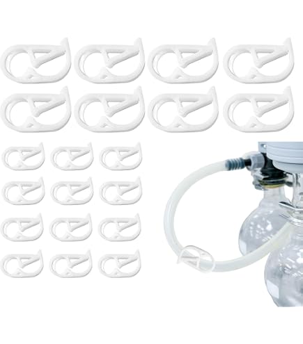 Rierdge Rohrschellen Aus Kunststoff – 6 Stück, Verstellbar Für Schläuche 3–6 Mm, Ideal Für Labor & Brauen
