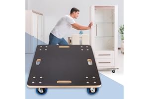 ECD Germany Rodillo Transporte de Muebles 60x80cm Carga hasta 800kg Tabla Roller de Serigrafía/Ruedas de PP Monopatín con 4X Ruedas Placa Carretilla Platforma para Mundanzas y Translado de Maquinaria