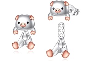 POPLYKE Schwarze Katze Ohrstecker für Frauen 925 Sterling Silber Katze Ohrringe für Mädchen Schwarze Katze Schmuck Geschenke für Katzenliebhaber