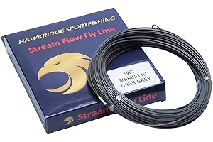 HAWKRIDGE - Quality Weight Forward #7 STREAM FLOW FLY Fishing Line (UK Brand) WF#7 - Three options - Floating Orange/Intermediate Pale Blue/Sinking III Medium Grey