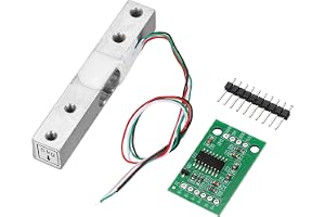 QUARKZMAN Lastcellsviktssensor 5 kg HX711-modul 20 x 33 mm | 24-bitars vägningssensor, dubbelkanals A/D-noggrannhet, 20 x 33 mm för DIY bärbar elektronisk köksvåg kit