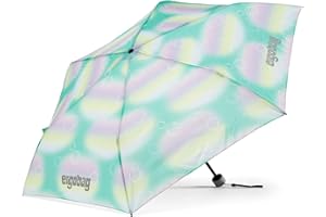 ergobag Regenschirm Kinderschirm für die Schultasche, ultraleicht und klein mit Tasche, reflektierend windfest