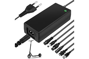 ASFRODE Hoverboard, cavo di ricarica, 36 Volt, 42 V, 2 A, 6 poli, AC, caricatore per scooter elettrico, adattatore di alimentazione per scooter elettrico autobilanciante, scooter elettrico